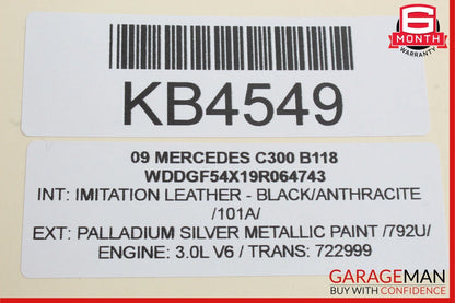 08-11 Mercedes W204 C300 3 Spoke Steering Wheel 2044601203 OEM