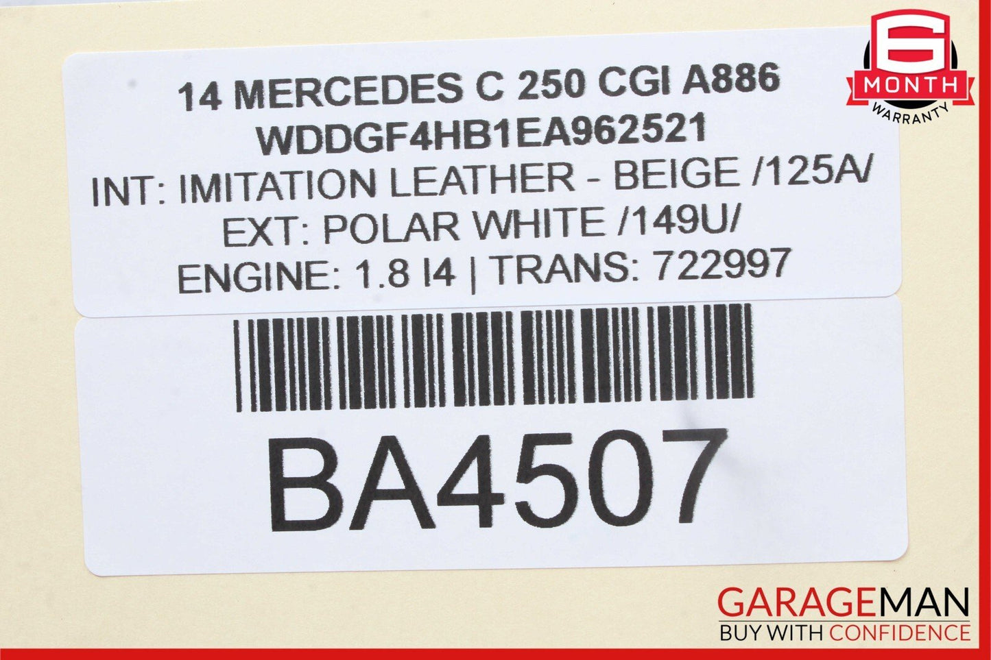 08-21 Mercedes C250 GLA250 A220 Rear Overhead Dome Light Reading Map Lamp Beige