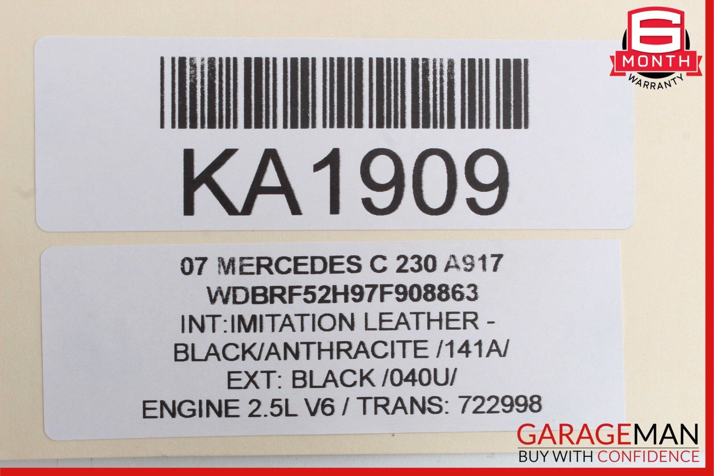 06-09 Mercedes W203 C230 ML450 Front Left Side Seat Belt Seatbelt Retractor OEM