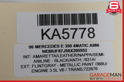 03-09 Mercedes W211 E350 4Matic Rear Right Side Window Regulator Motor OEM