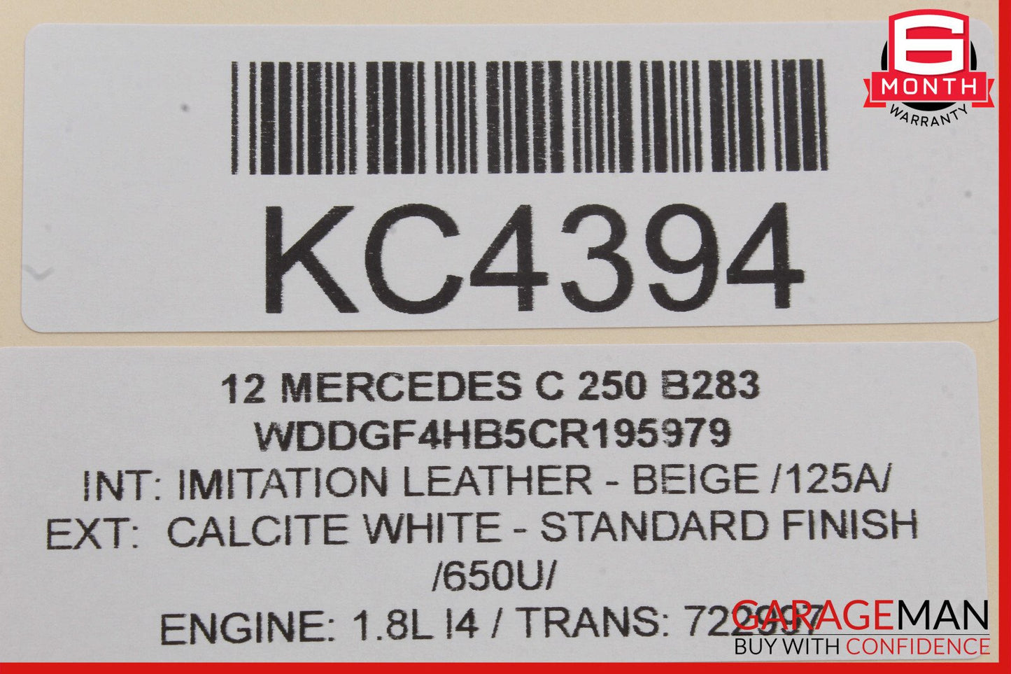 08-15 Mercedes W204 C250 GLK350 Seat Airbag Air Bag SRS Front Right OEM