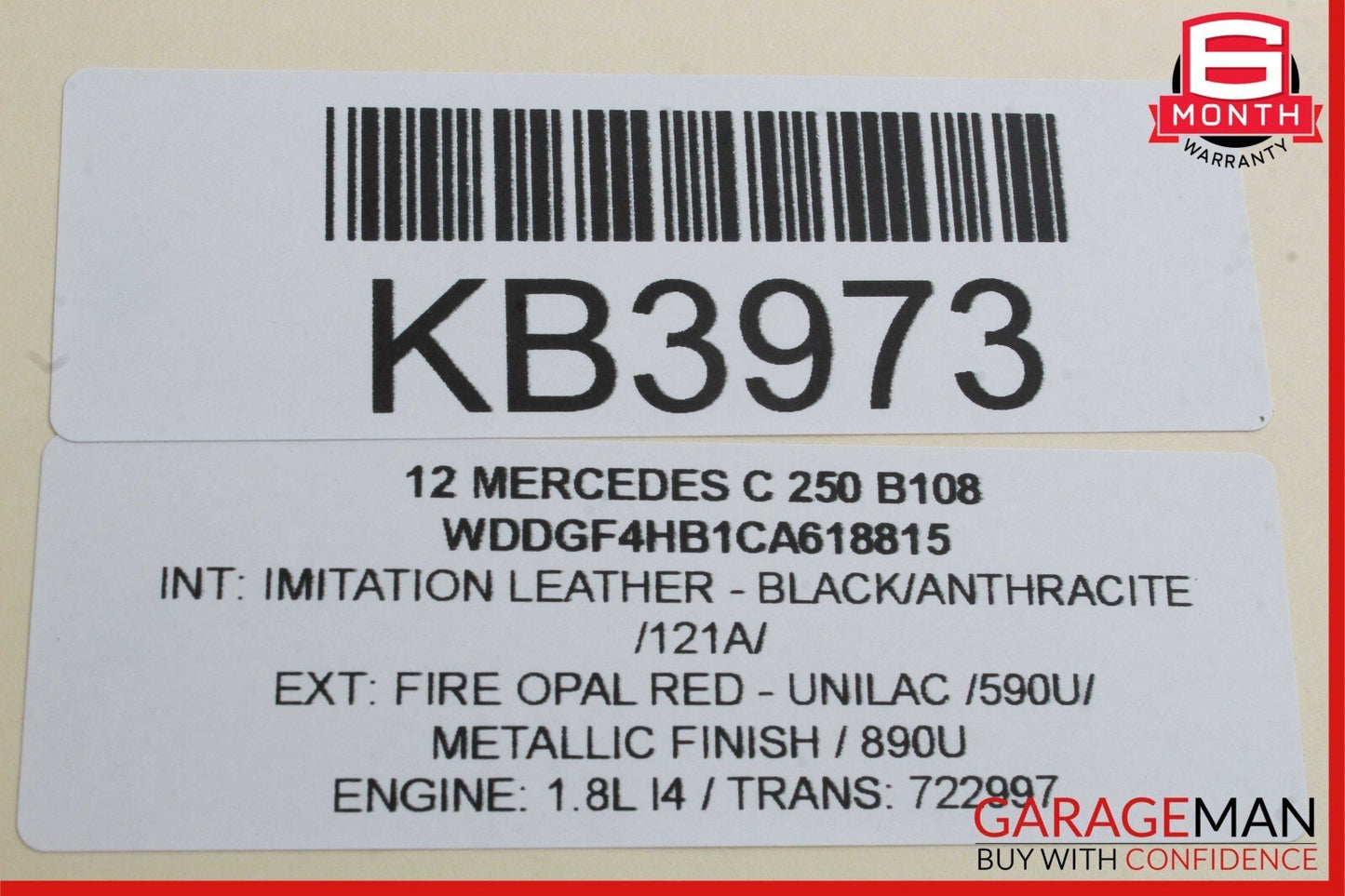 08-14 Mercedes W204 C250 C300 Rear Right Side Door Window Regulator Motor Unit