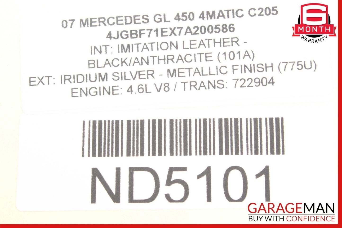 07-12 Mercedes X164 GL450 4MATIC ECU ECM Engine Control Module Unit 2731534879