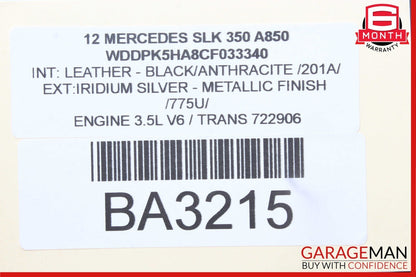 12-20 Mercedes R172 SLK350 Front Right Side Door Window Regulator Motor Unit