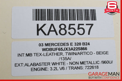 03-09 Mercedes W211 E320 Front Right Passenger Side Exterior Door Handle OEM