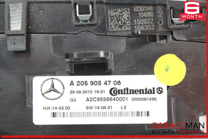 15-20 Mercedes W205 C300 C350e C400 A/C AC Heater Climate Control Switch OEM