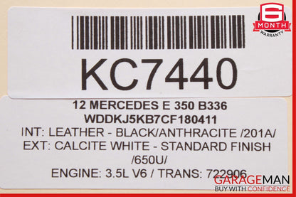 10-16 Mercedes W212 E350 Rear Left Side Door Window Regulator Motor OEM