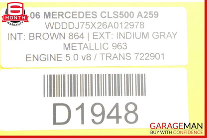 06-11 Mercedes W219 CLS500 Rear Left Side Exterior Door Handle Indium Gray OEM