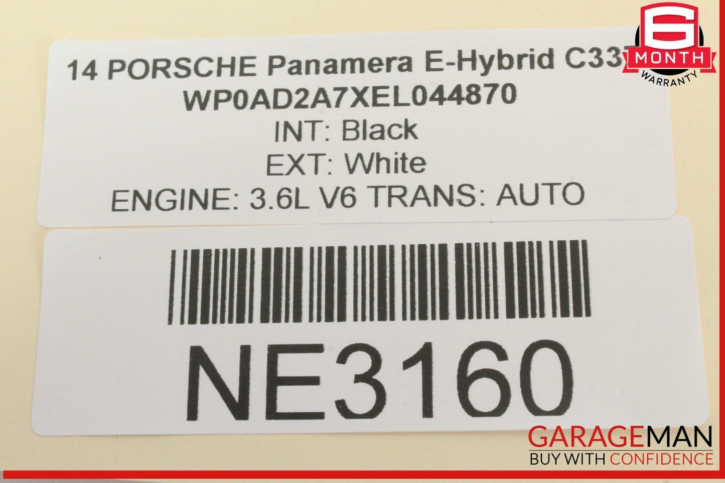 10-16 Porsche Panamera 970 E-Hybrid Front Upper Interior Rear View Mirror OEM