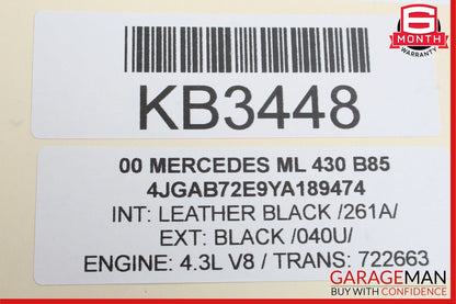 00-03 Mercedes W163 ML430 Front Right or Left Seat Headrest Head Rest Black OEM