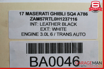 14-17 Maserati Ghibli Power Brake Booster Master Cylinder Reservoir Assembly OEM