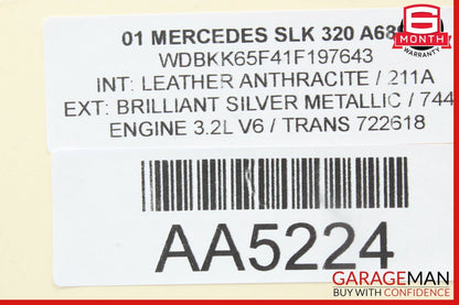 01-04 Mercedes R170 SLK320 Front Left Driver Side Exterior Door Handle OEM