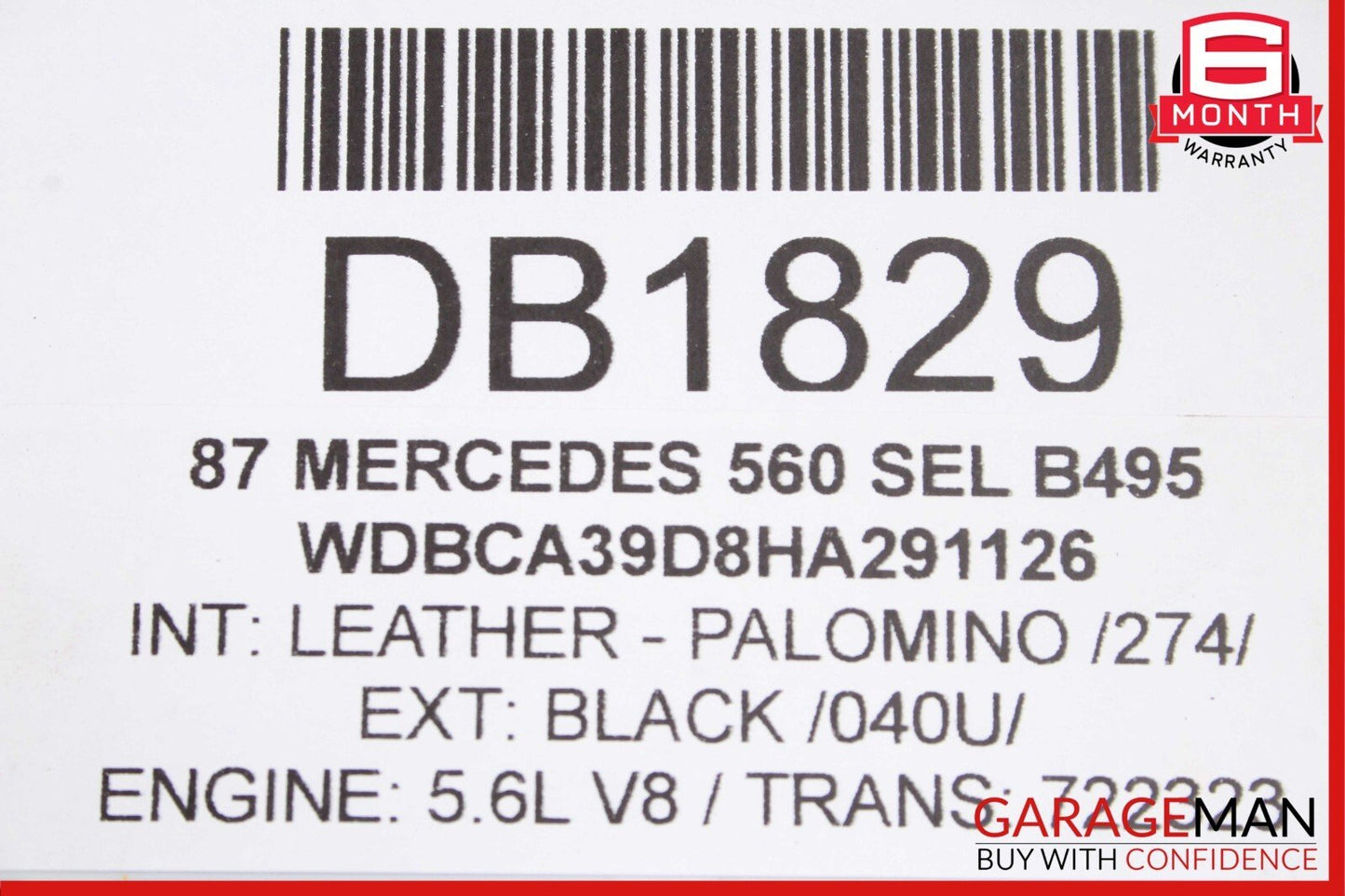 79-91 Mercedes W126 300SD 420SEL Front Right Side Wing Fender Panel Cover Red