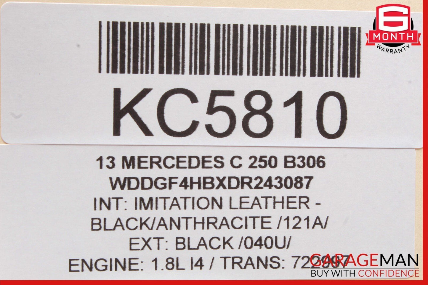 12-14 Mercedes W204 C300 C250 C63 Right Passenger Exterior Door Handle Black