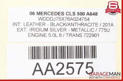 06-11 Mercedes W219 CLS500 Rear Right Side Exterior Door Handle Iridium Silver