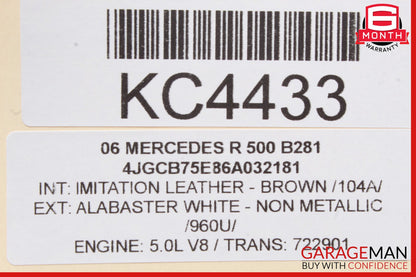 06-13 Mercedes W251 R500 ML320 GL450 Front Left Driver Door Control Module OEM