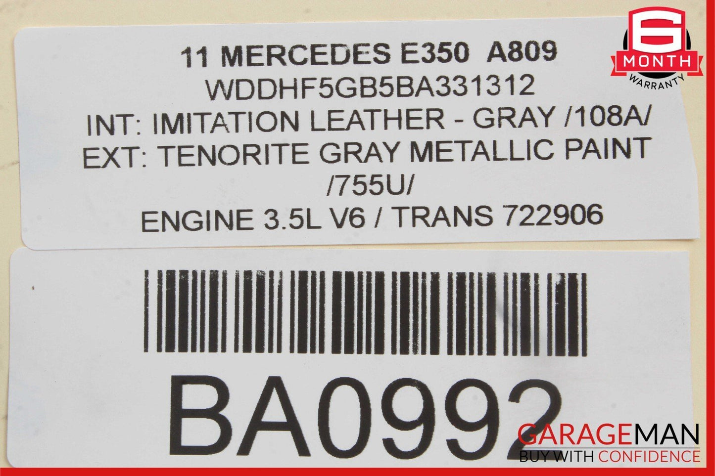 08-18 Mercedes W212 E350 CLS550 Front Upper Seat Cushion Lumbar Support Valve