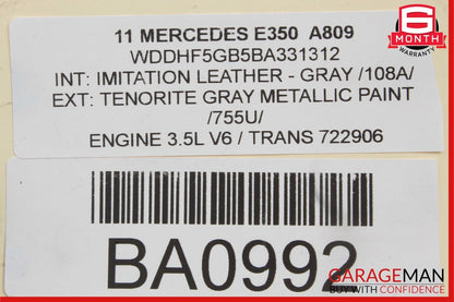 08-18 Mercedes W212 E350 CLS550 Front Upper Seat Cushion Lumbar Support Valve