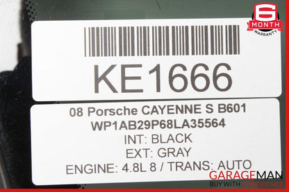 03-10 Porsche Cayenne S 955 957 Rear Left Door Quarter Window Glass Panel OEM