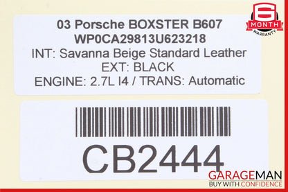 03-04 Porsche Boxster 986 2.7L Rear Right / Left Driveshaft CV Drive Axle Shaft