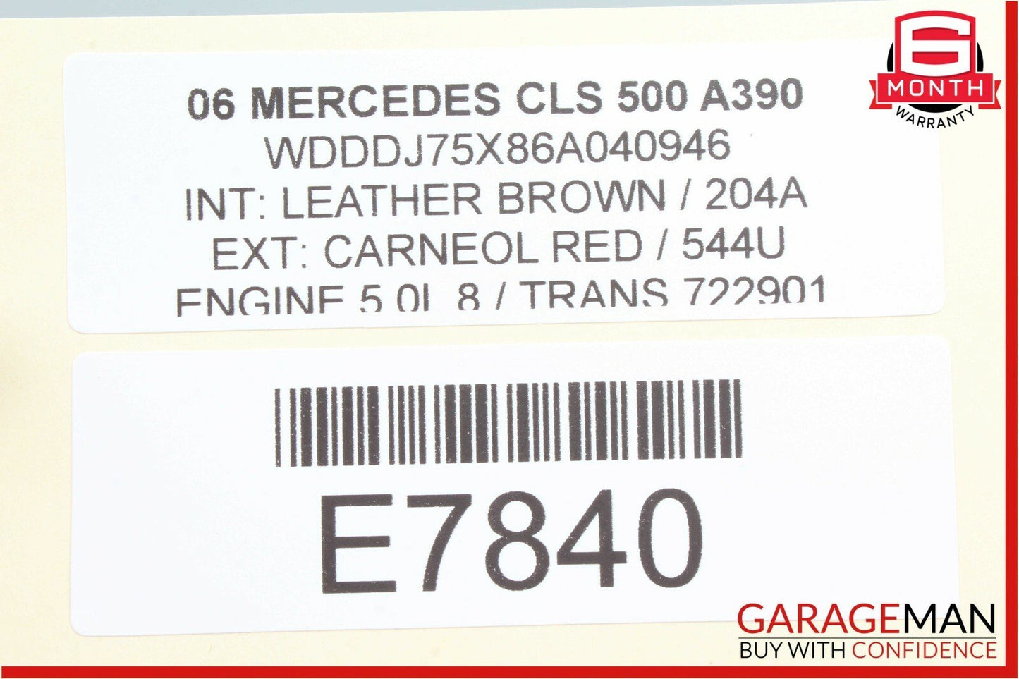 06-11 Mercedes W219 CLS500 Rear Left Side Quarter Window Glass Panel Assembly