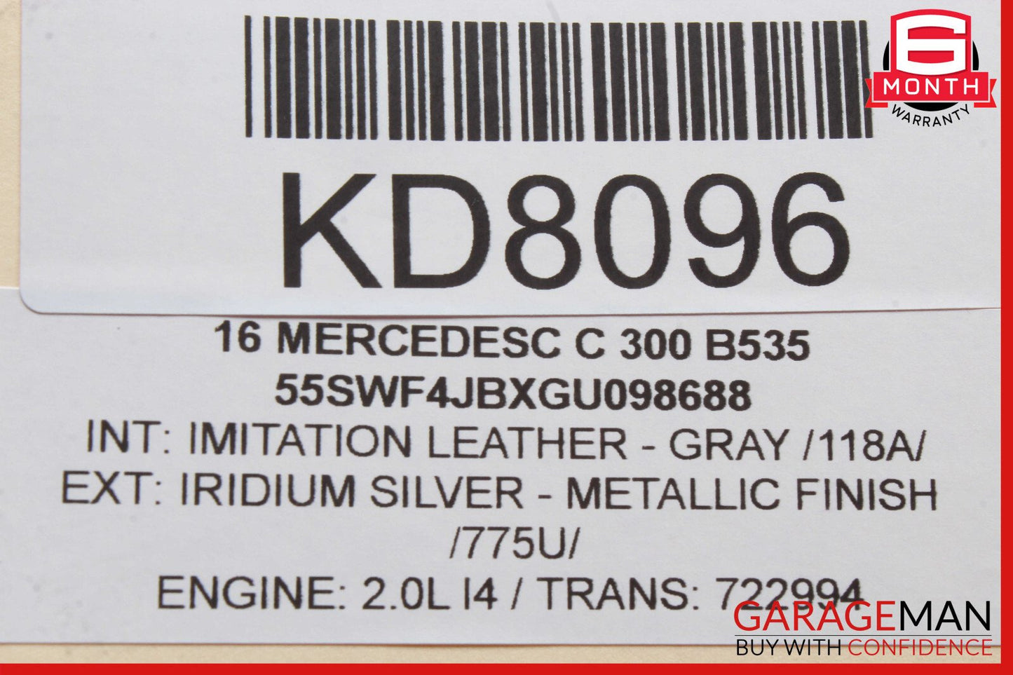 15-20 Mercedes W205 C300 E300 Front Left Side Upper Transverse Control Arm OEM