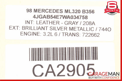 98-05 Mercedes W163 ML320 Front Right Side Door Window Regulator Motor Unit