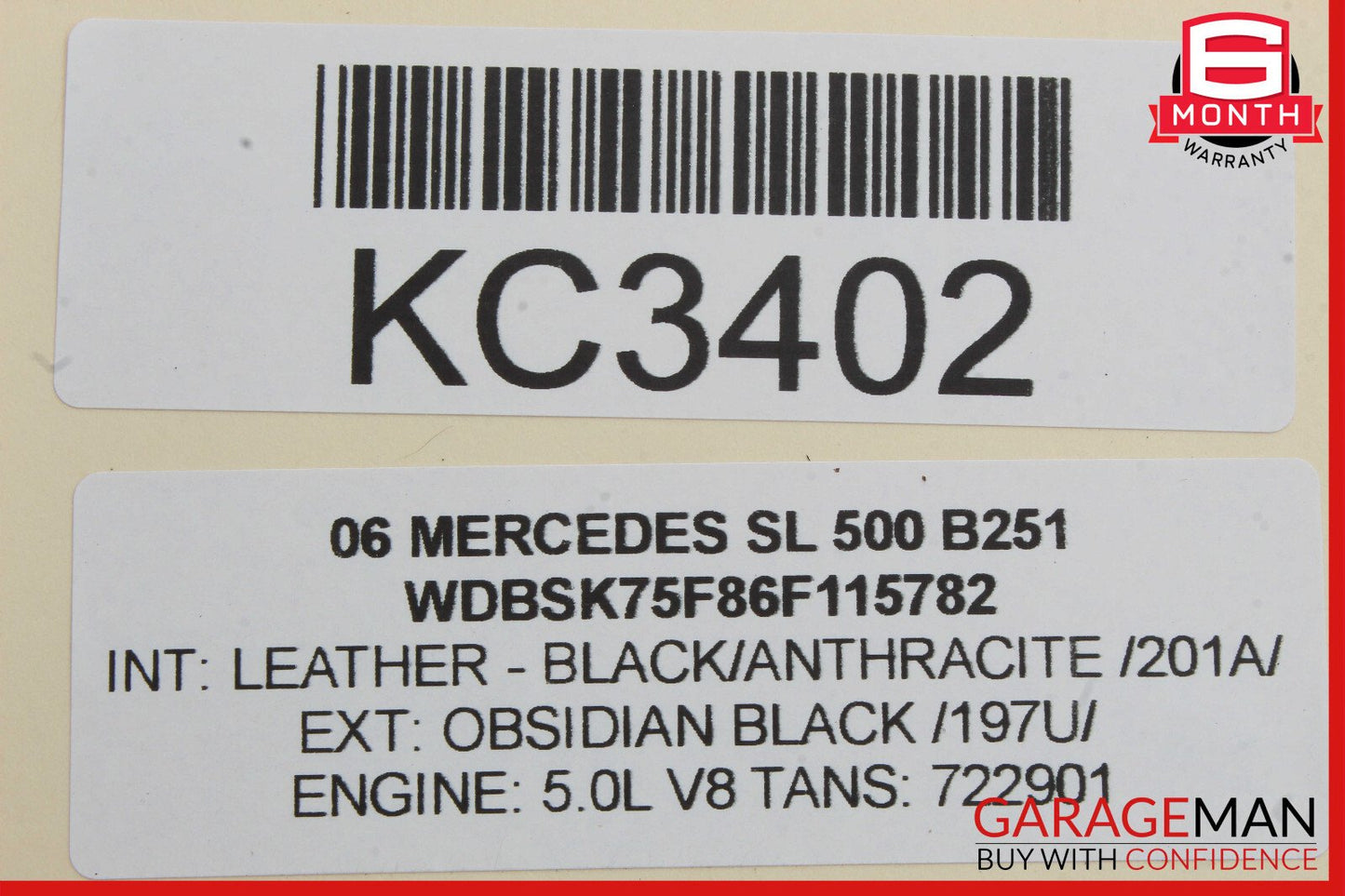 03-12 Mercedes R230 SL500 SL55 AMG Right Side Door Lock Latch Actuator OEM