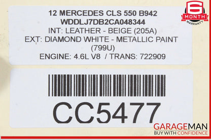 12-18 Mercedes W218 CLS550 Rear Left Spindle Knuckle Hub Drive Axle Shaft Assy
