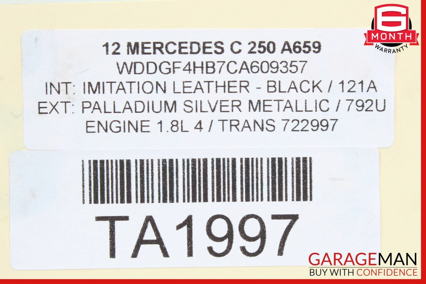 12-14 Mercedes W204 C250 Engine Motor Turbocharger Exhaust Manifold Header OEM