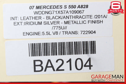 07-13 Mercedes W221 S550 CL550 Headlight Fog Light Switch Control Module OEM
