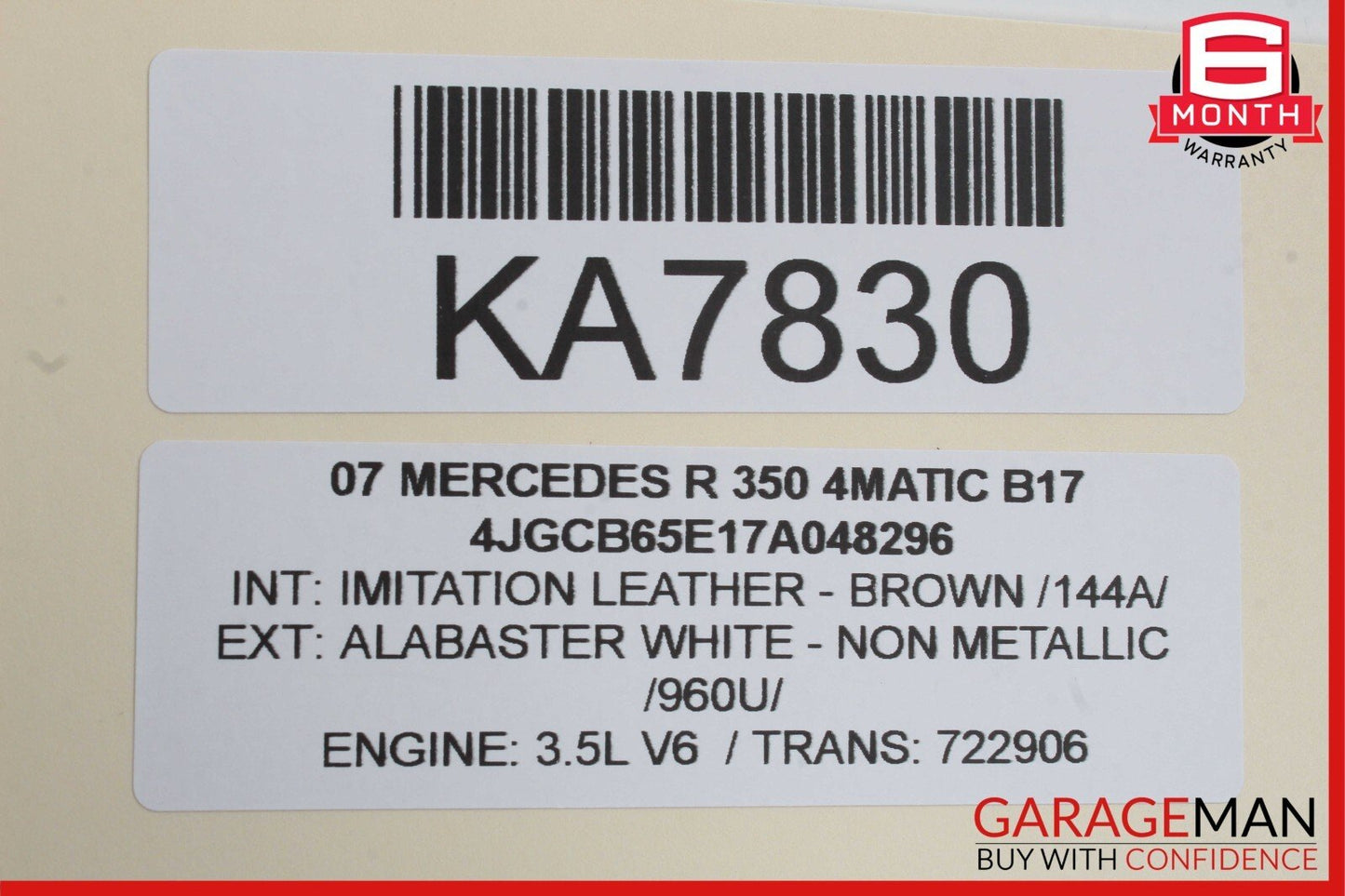 06-13 Mercedes R350 GL450 ML350 Valeo Rear Window Windshield Glass Wiper Motor