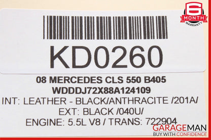 07-11 Mercedes W219 CLS550 Rear Center Console Armrest Lighter Compartment Tray