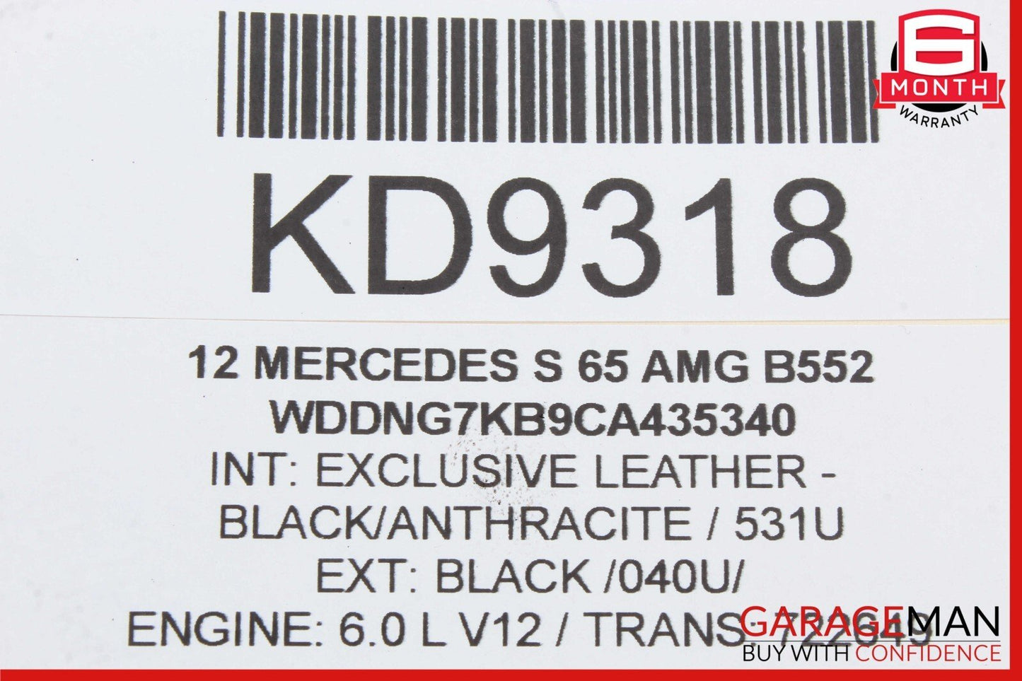 07-14 Mercedes W221 S65 S63 CL63 AMG Rear Left And Right Brake Caliper Set OEM