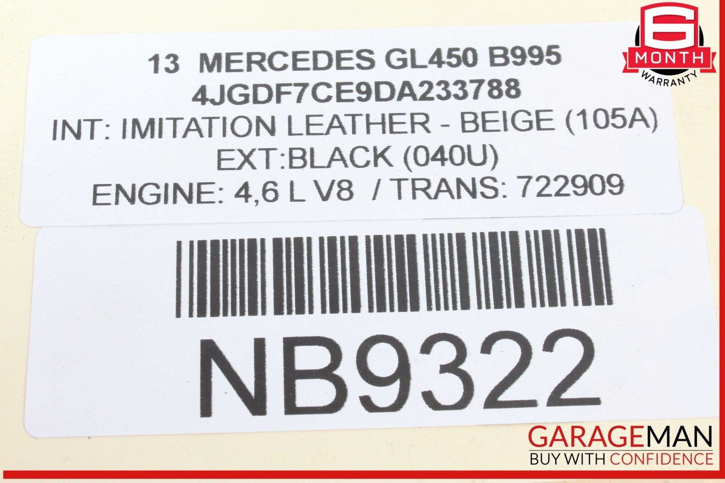 13-19 Mercedes X166 GL450 GLS450 Rear Left Bumper Holder Support Bracket OEM