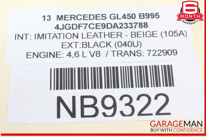 13-19 Mercedes X166 GL450 GLS450 Rear Left Bumper Holder Support Bracket OEM