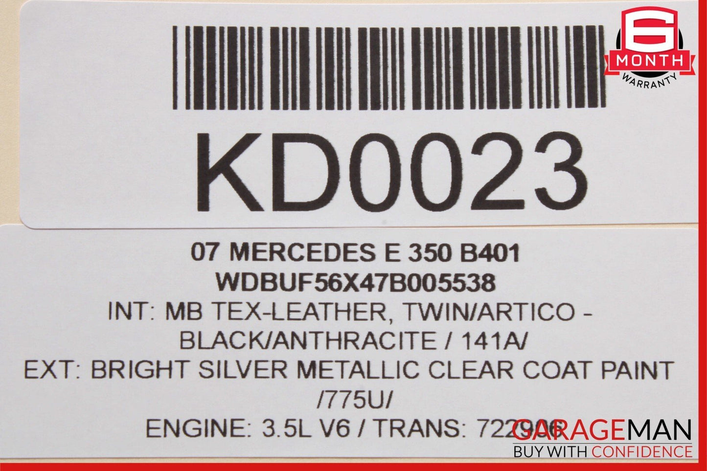 03-11 Mercedes CLS500 E350 Rear Overhead Top Upper Dome Light Reading Map Lamp