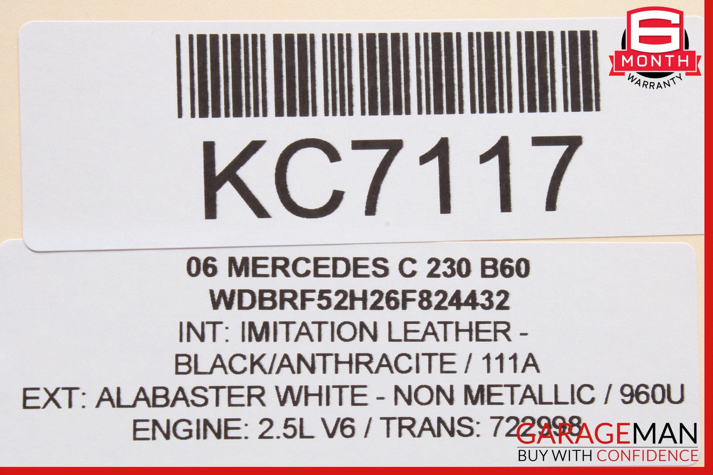 05-07 Mercedes W203 C230 C320 C350 Rear Right Exterior Door Handle OEM
