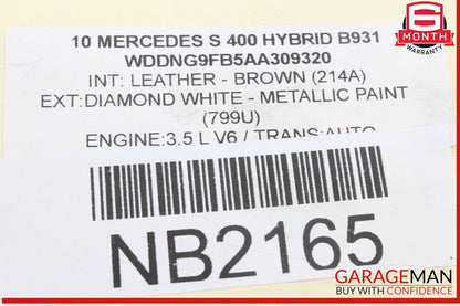 10-13 Mercedes W221 S400 Hybrid Engine Motor Wiring Harness 2720105898 OEM