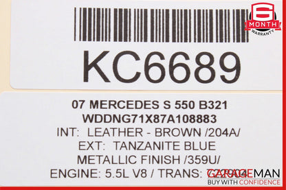 07-14 Mercedes S600 S550 CL550 Rear Trunk Lid Lock Open Unlock Release Handle