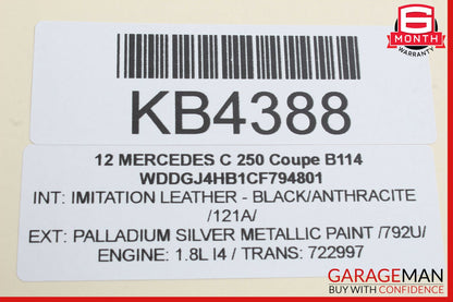 08-18 Mercedes W204 C250 CLS550 Front Left Driver Side Seat Control Module OEM