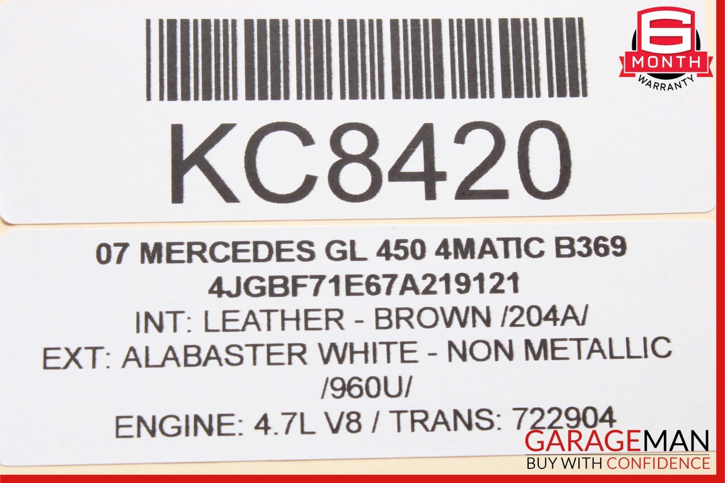 03-12 Mercedes X164 GL450 4MATIC Under Seat Control Module Front Right Side OEM