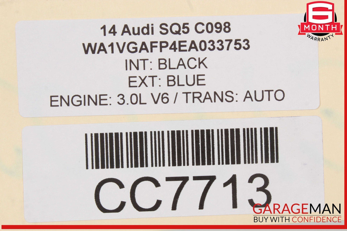 09-17 Audi SQ5 Rear Bumper Tow Towing Trailer Hitch Bar OEM
