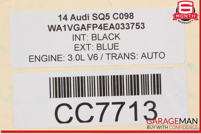 09-17 Audi SQ5 Rear Bumper Tow Towing Trailer Hitch Bar OEM