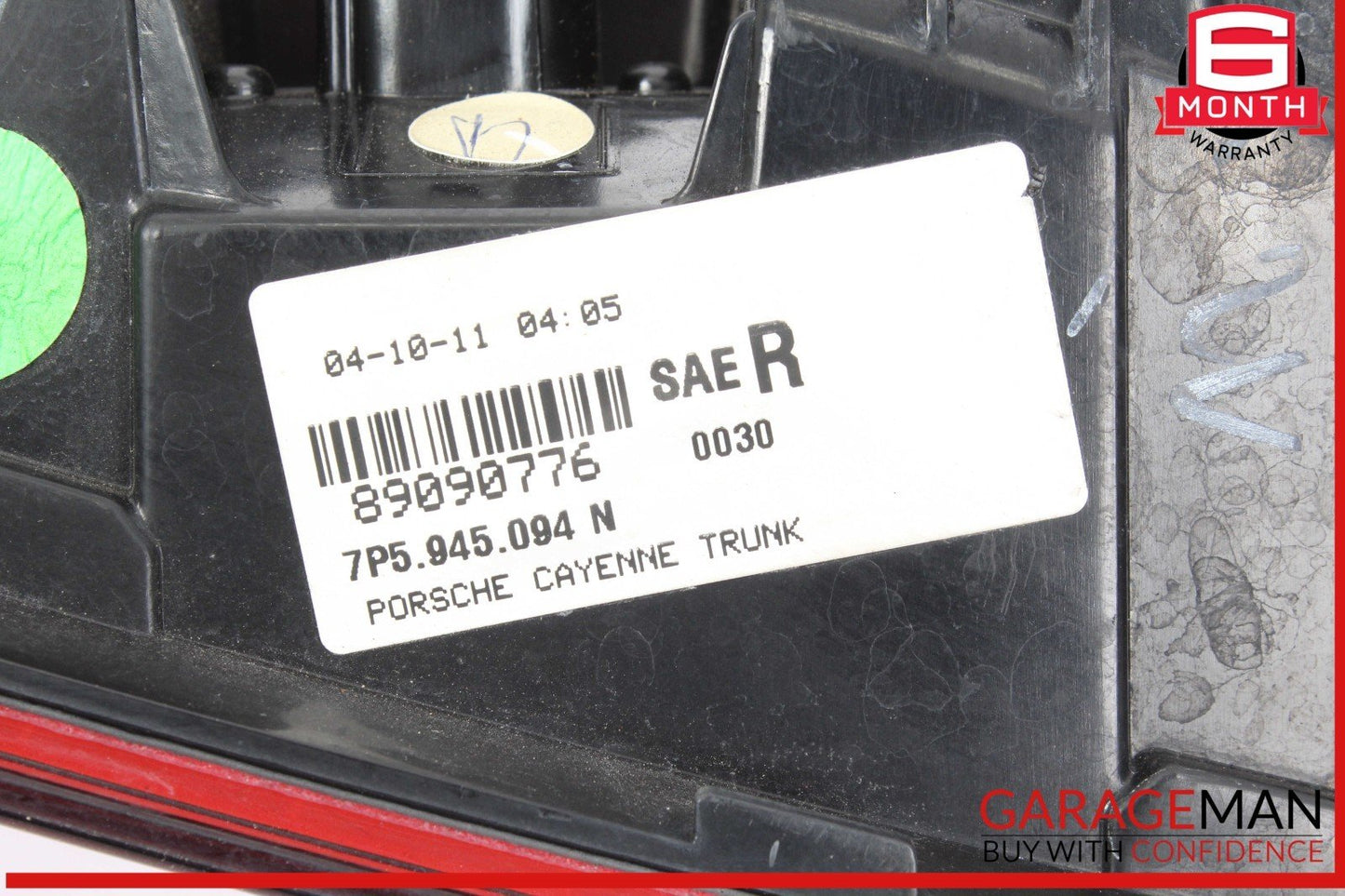 11-14 Porsche Cayenne 958 Rear Right Passenger Side Inner Tail Light Lamp OEM