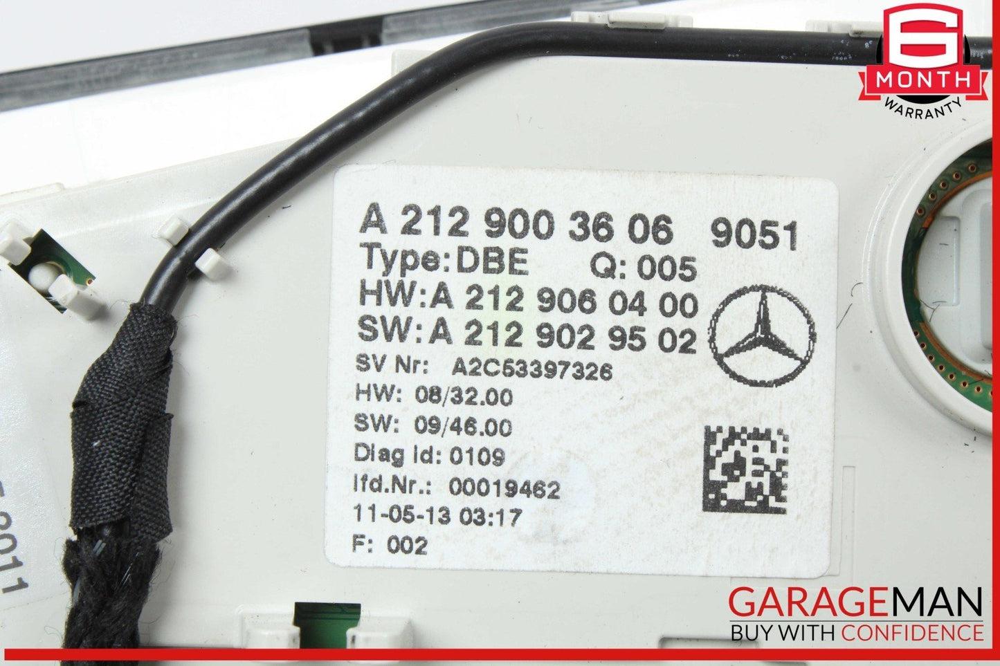 10-18 Mercedes W212 E350 Front Overhead Dome Light Lamp 2129003606 OEM