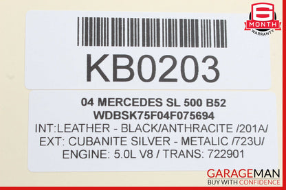 03-12 Mercedes R230 SL500 Under Seat Control Module Left Driver Side OEM