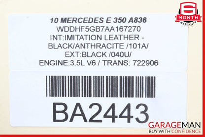 10-14 Mercedes W212 E350 Rear Left Driver Side Door Window Regulator Motor OEM