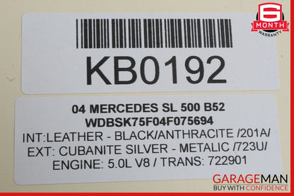 00-12 Mercedes W215 CL500 CLK500 SL600 Front Right Window Regulator Motor