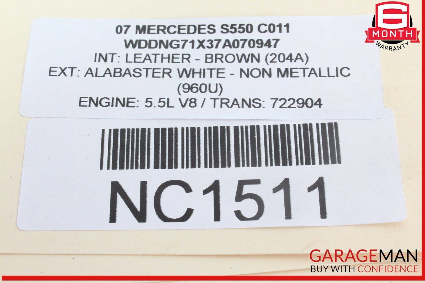 07-13 Mercedes W221 S550 Front Upper Radiator Core Support Headlight Bracket Bar
